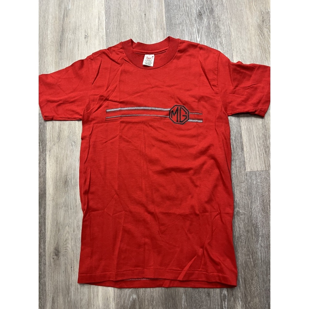 Vintage 70s MG Motor Company Morris Garages UK Car T Shirt Size S